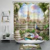 Peacock and Flower Sky Garden Shower Curtain for a Bold and Colorful Bathroom