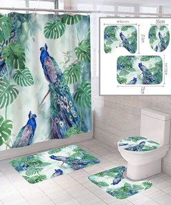 Peacocks Animal Shower Curtain - Unique Bathroom Decor