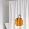Peanuts Snoopy & Woodstock Great Pumpkin Fabric Shower Curtain for Halloween Bathroom Decor 