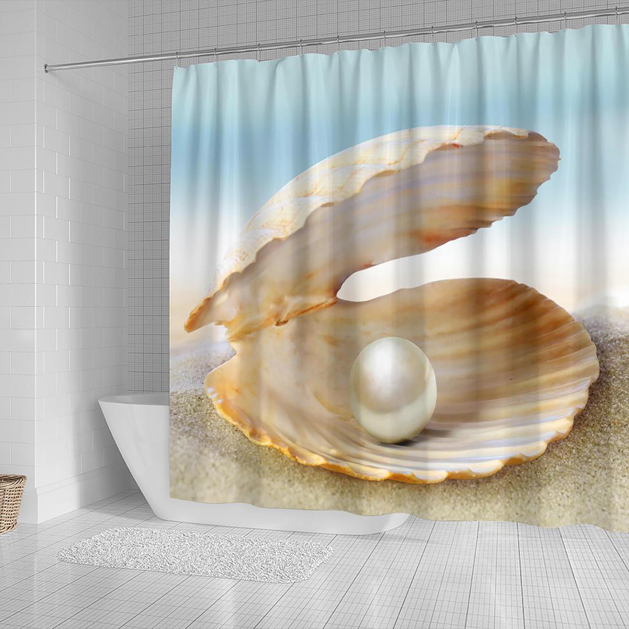 Pearl's Fantasy Candy Pink Shower Curtain - Perfect for any Fantasy Bathroom