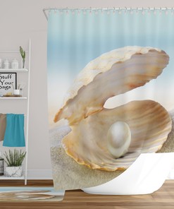 Pearl's Fantasy Candy Pink Shower Curtain - Perfect for any Fantasy Bathroom