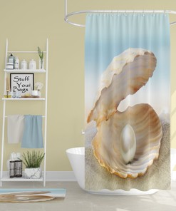 Pearl's Fantasy Candy Pink Shower Curtain - Perfect for any Fantasy Bathroom