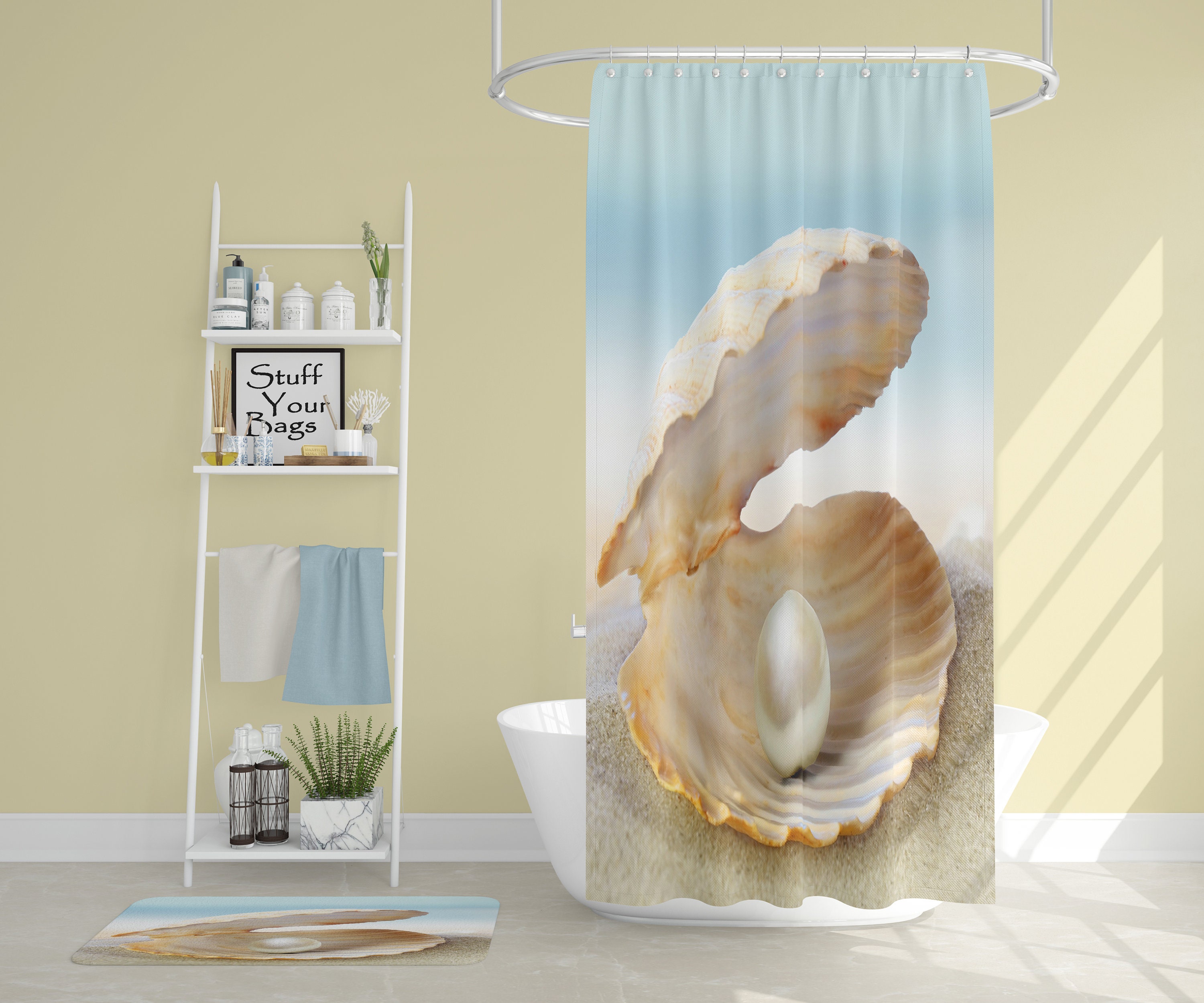 Pearl's Fantasy Candy Pink Shower Curtain - Perfect for any Fantasy Bathroom