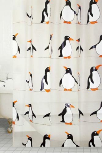 Penguin Blue Canyon Waterproof Shower Curtain, Decorative Bath Curtain