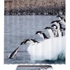 Penguin Family Wildlife Print Shower Curtain, Waterproof Bathroom Curtain