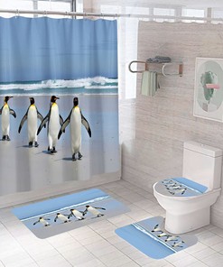 Penguin Shower Curtain Cover for a Cute and Quirky Bathroom