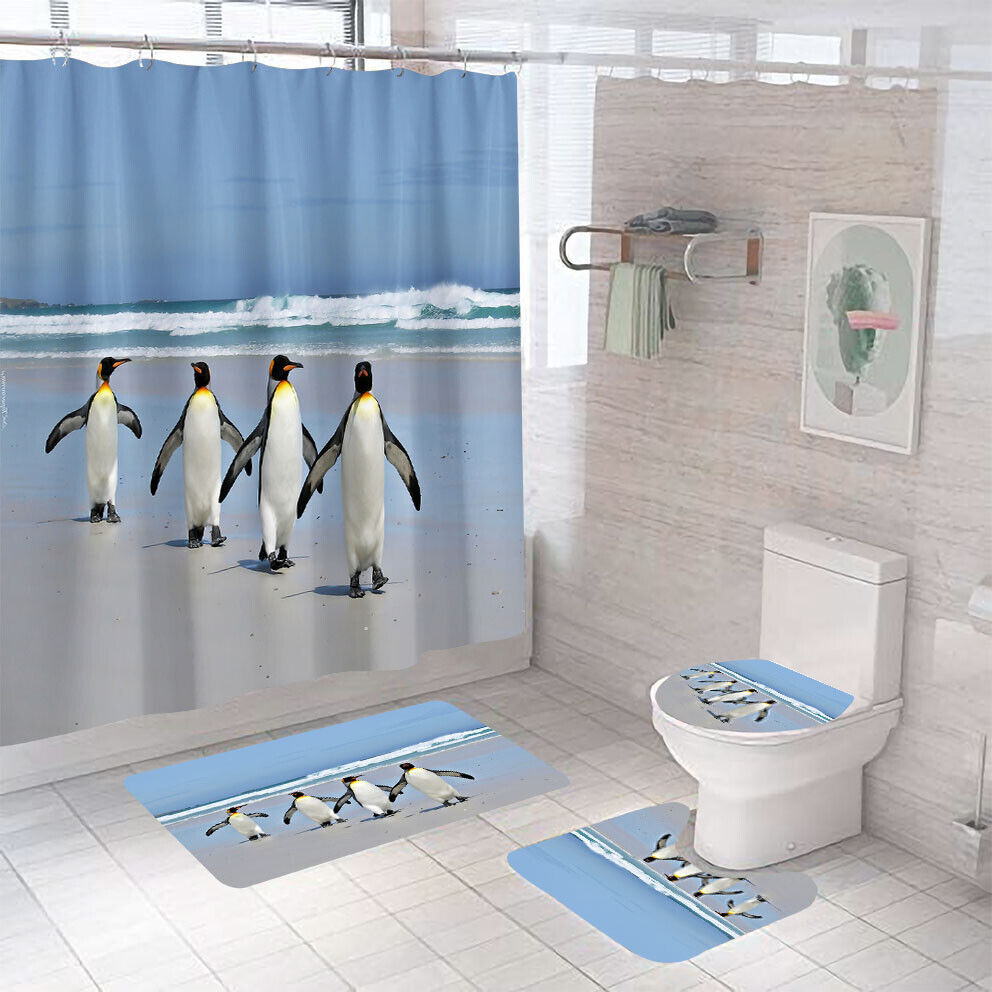 Penguin Shower Curtain Cover for a Cute and Quirky Bathroom
