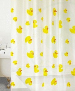 Penguin and Duck Design Waterproof Bath Shower Curtain
