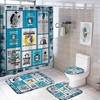 Penguin is My Spirit Animal Bathroom Set with 4 Items, Decorative Shower Curtain and Hooks