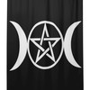 Pentacle Wicca Print Triple Moon Goddess Shower Curtain for Bathroom