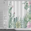 Personalize Your Bathroom Decor With This Custom Succulent Plant Floral Shower Curtain
