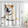 Personalized Animal Photo Shower Curtain, Custom Christmas Fabric Bathroom Decor