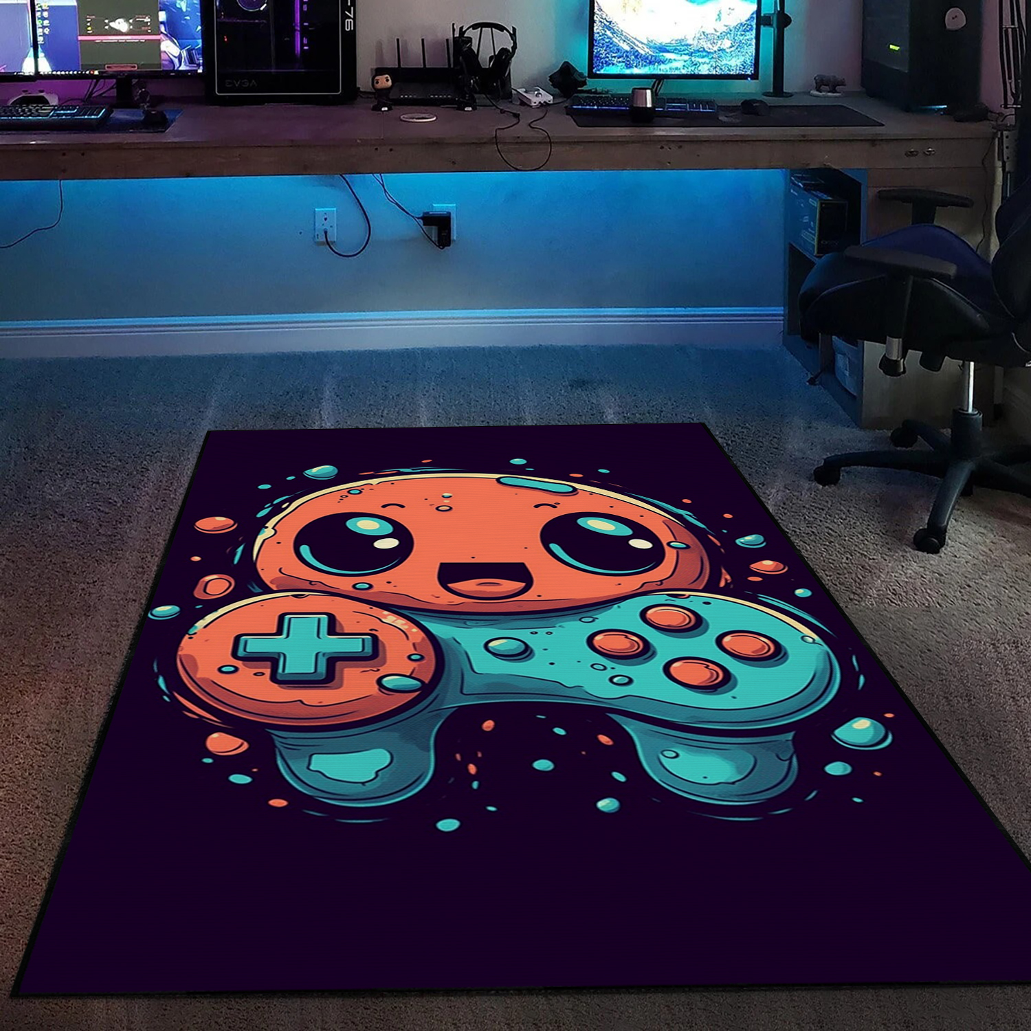 Personalized Area Rugs - Set the Tone for Your Gaming, Living Room, Bedroom Decor with Vintage Game Room Style - Image 2
