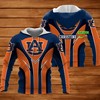 Personalized Auburn Tigers 3D All Over Print Zip Hoodie - Great Gift Idea For Fans
