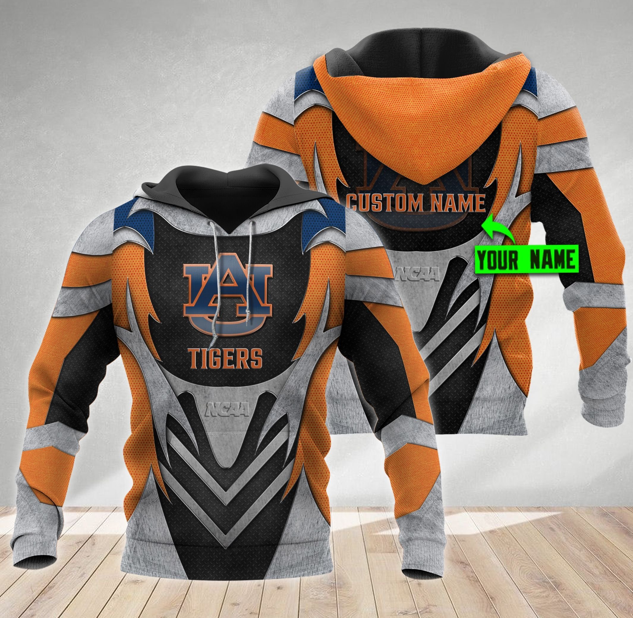 Personalized Auburn Tigers 3D All Over Print Zip Up Hoodie - Stay Stylish And Comfortable