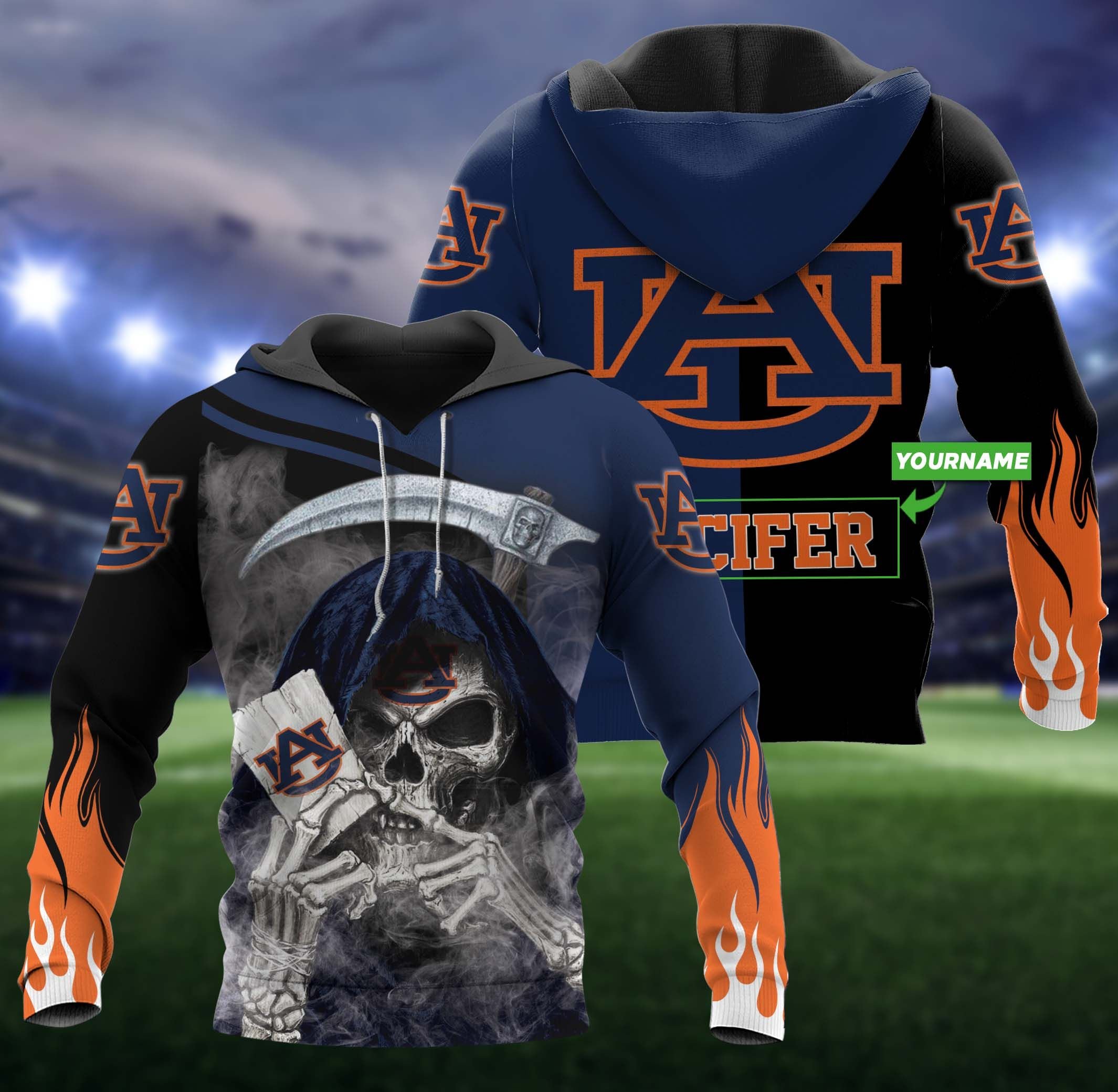Personalized Auburn Tigers University 3D All Over Print Zip Hoodie - Unique Gift Idea
