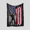 Personalized Baseball Name Blanket, American Flag Sport Throw Blanket For Family Gift