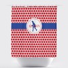 Personalized Basketball Shower Curtain For Girls In Polka Dots And Red
