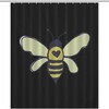 Personalized Bees Heart Shower Curtain Durable Bath Curtain