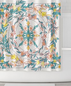 Personalized Bohemian Shower Curtain Tapestry Wall Decoration Gift For Wedding Party Washable