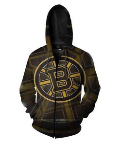 Personalized Boston Bruins Nfl Football Big Logo Men And Women All Over Print 3D Zip Up Hoodie