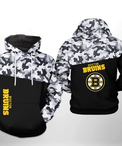 Personalized Boston Bruins Nhl Camo Veteran Unisex All Over Print 3D Zip Up Hoodie