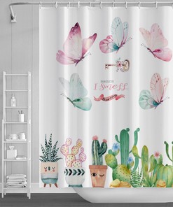 Personalized Cactus Shower Curtain for a Unique Bathroom Decor