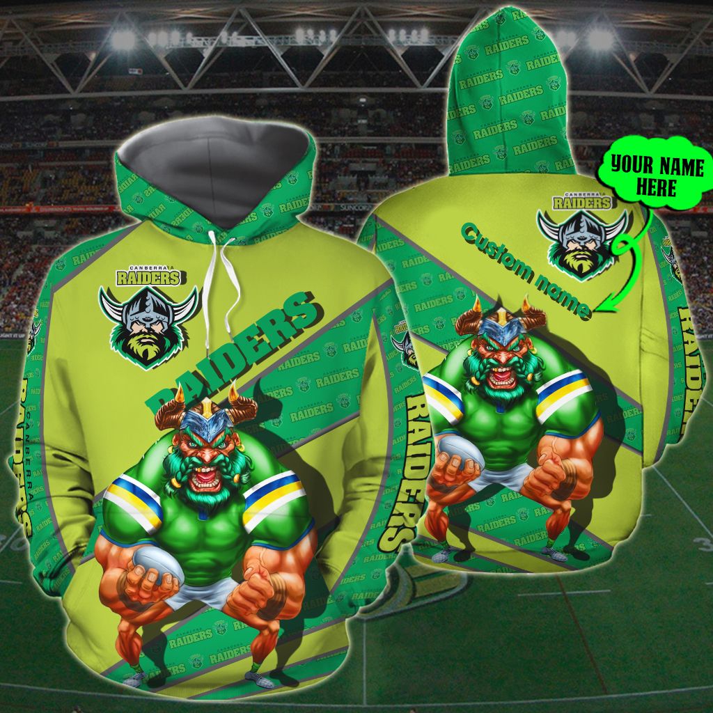 Personalized Canberra Raiders Nrl 3D All Over Print Zip Up Hoodie With Custom Name