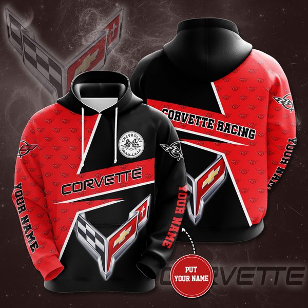 Personalized Custom Hoodie - Chevrolet Corvette With 3D Print
