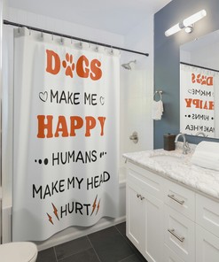 Personalized Dog Lover Gift Ideas for Her, Womens Bridesmaid Gift Shower Curtain
