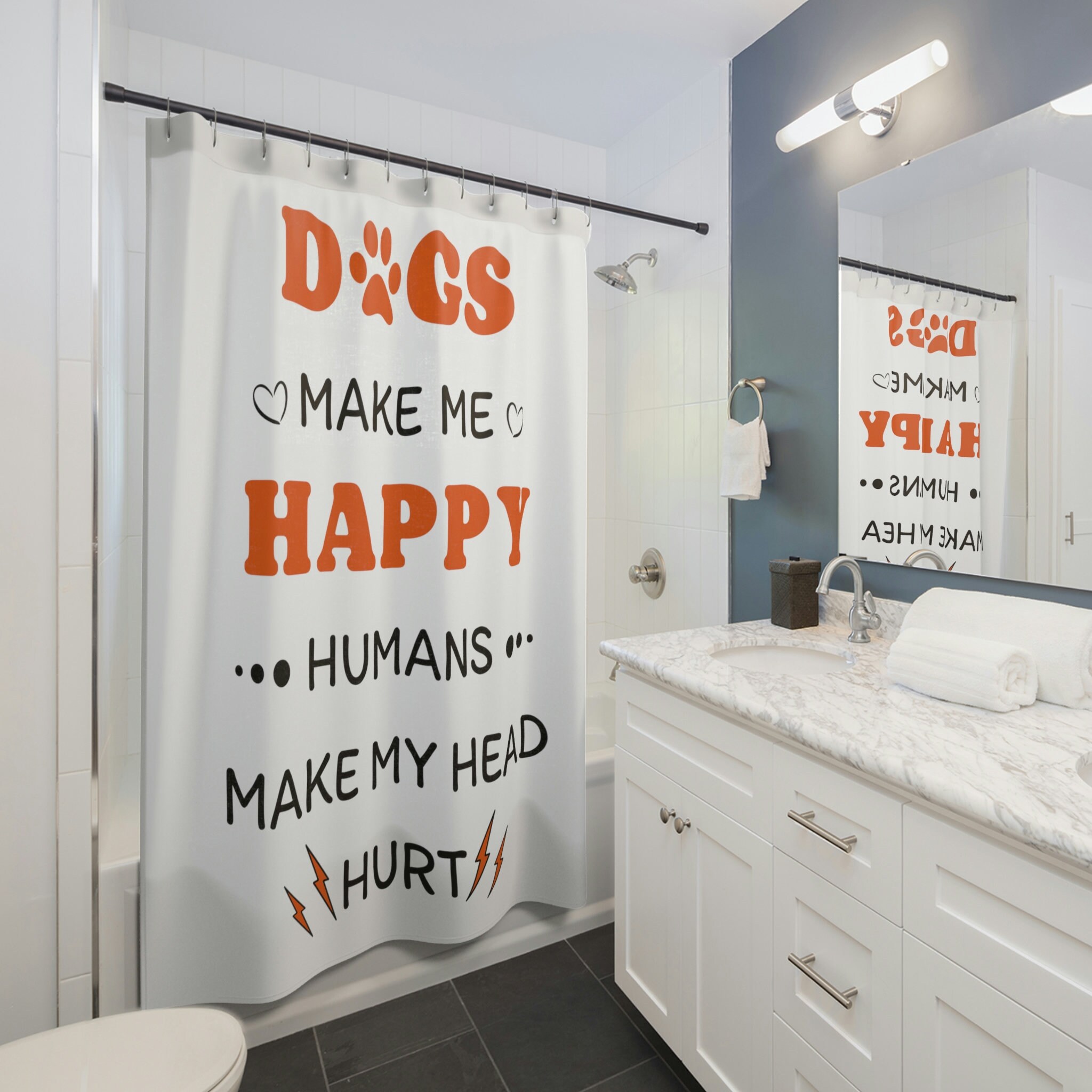 Personalized Dog Lover Gift Ideas for Her, Womens Bridesmaid Gift Shower Curtain