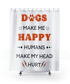 Personalized Dog Lover Gift Ideas for Her, Womens Bridesmaid Gift Shower Curtain