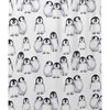 Personalized Funny Penguin Shower Curtain Set for Home Decor and Gift, Waterproof and Colorful