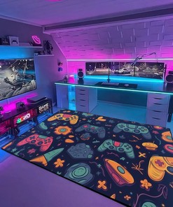 Personalized Game Controller Area Rug - An Awesome Addition to Any Teen Boy's Room
