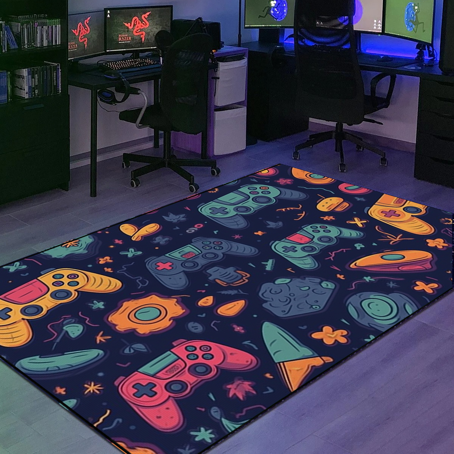 Personalized Game Controller Area Rug - An Awesome Addition to Any Teen Boy's Room - Image 2