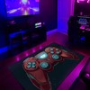 Personalized Game Controller Area Rug for Teen Boys Gaming Room Decor - Add Style to Your Gaming Room