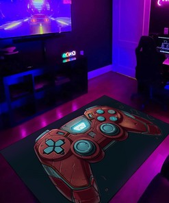 Personalized Game Controller Area Rug for Teen Boys Gaming Room Decor - Add Style to Your Gaming Room