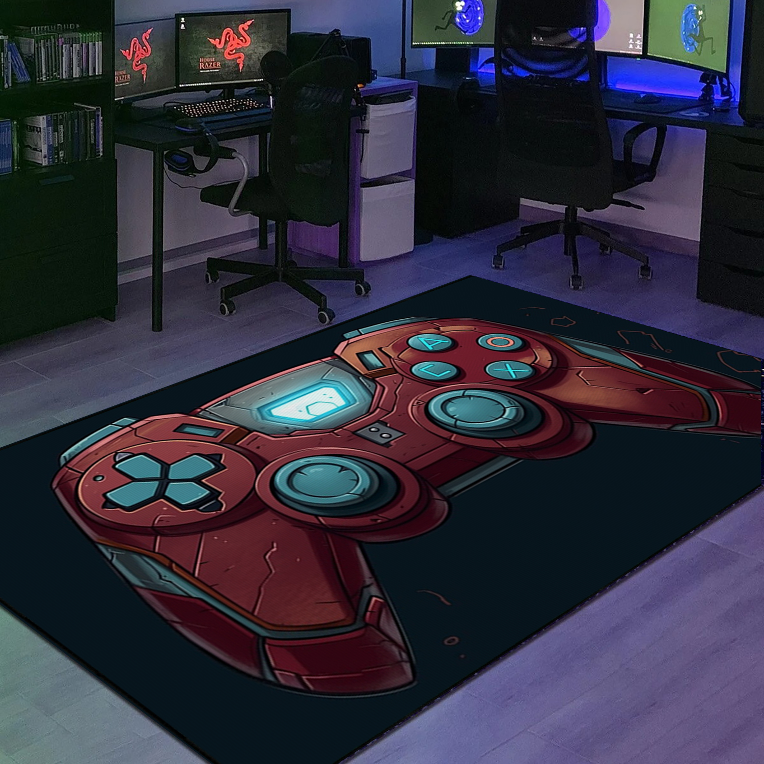 Personalized Game Controller Area Rug for Teen Boys Gaming Room Decor - Add Style to Your Gaming Room - Image 3