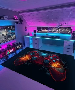 Personalized Game Controller Area Rug for Teenage Gamers - A Must-Have for Any Gaming Room