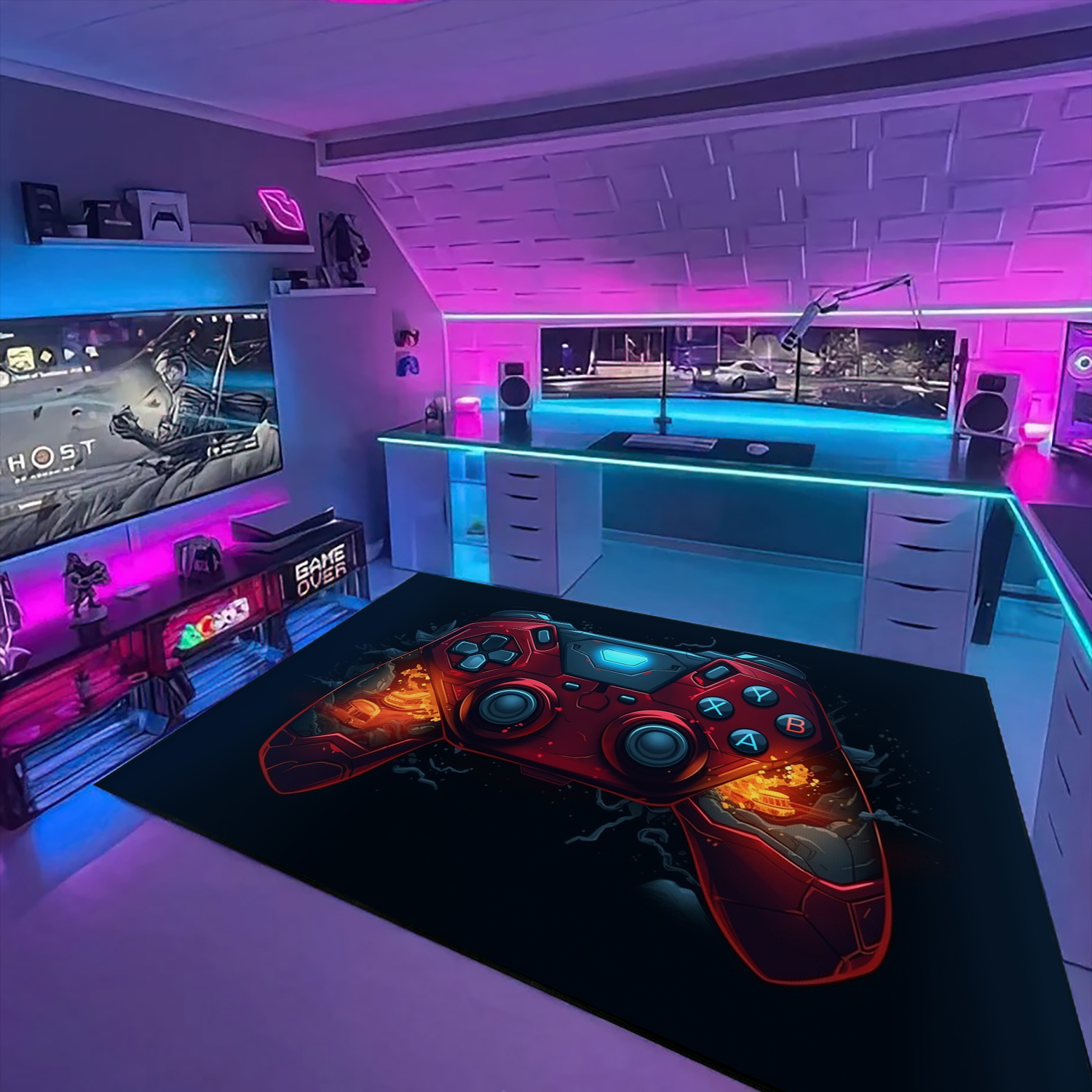 Personalized Game Controller Area Rug for Teenage Gamers - A Must-Have for Any Gaming Room