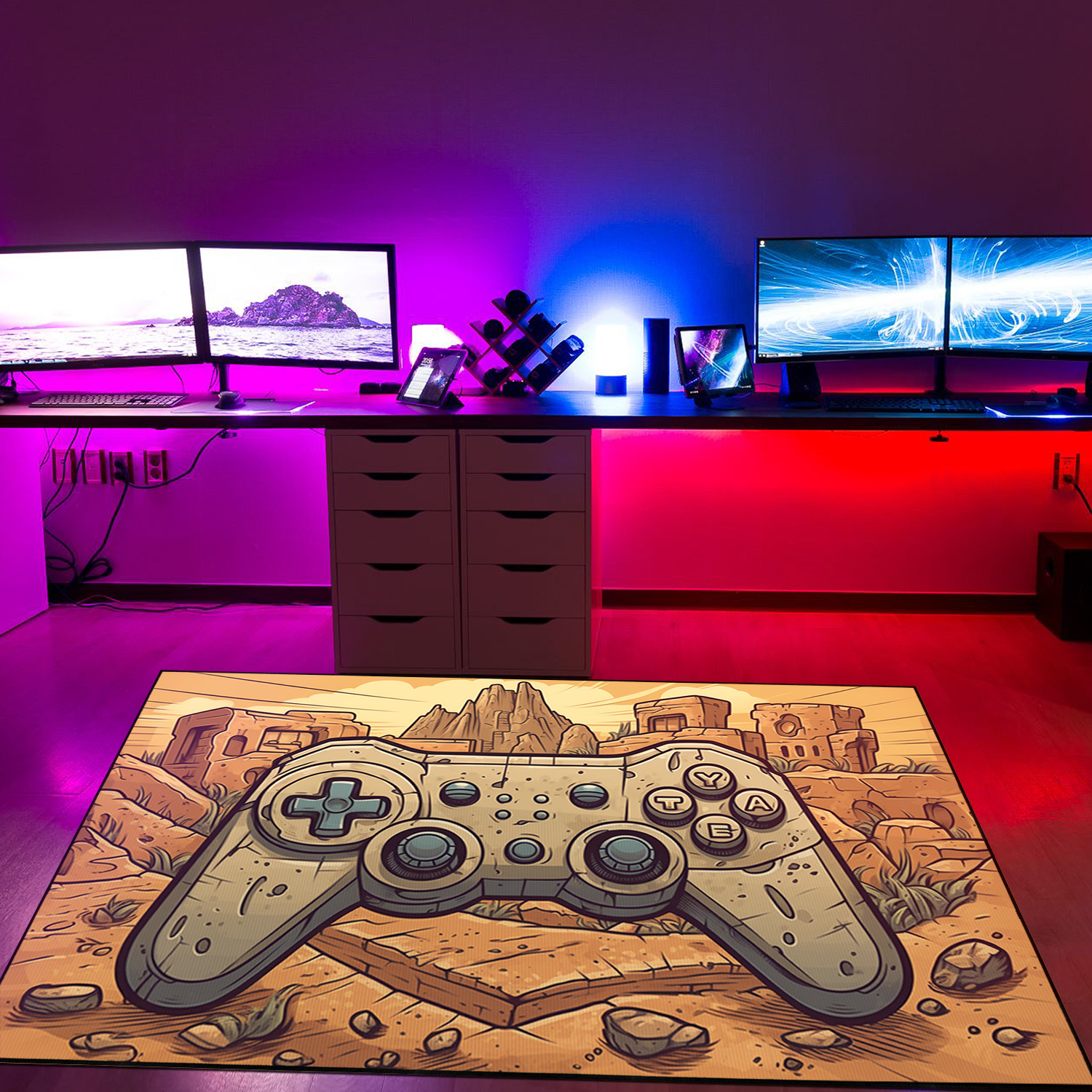 Personalized Game Room Area Rug for Kids Room - Perfect for Boys and Girls - Image 2