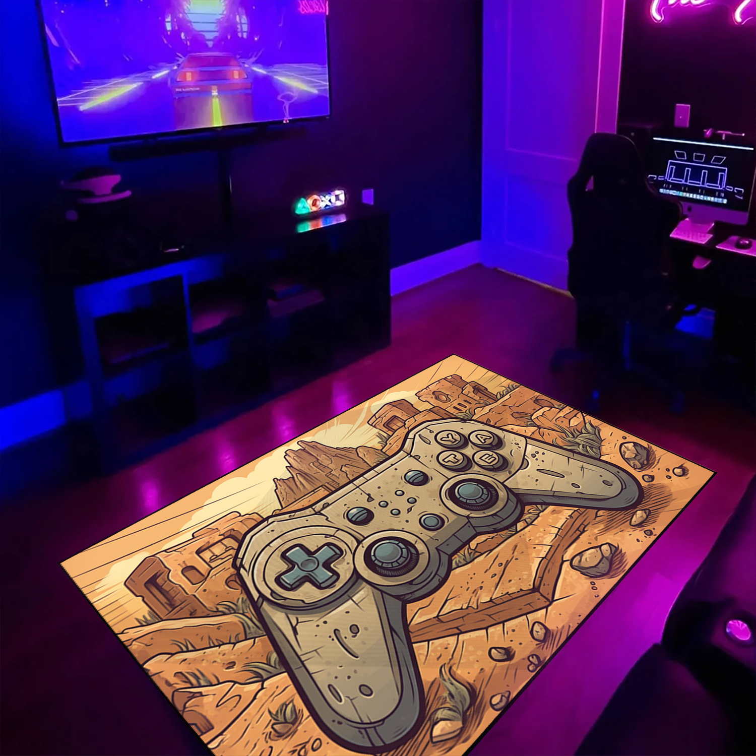 Personalized Game Room Area Rug for Kids Room - Perfect for Boys and Girls - Image 3