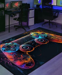 Personalized Game Room Rug - Add Some Fun and Personality to Your Home Decor - Game Room Themed Area Rugs