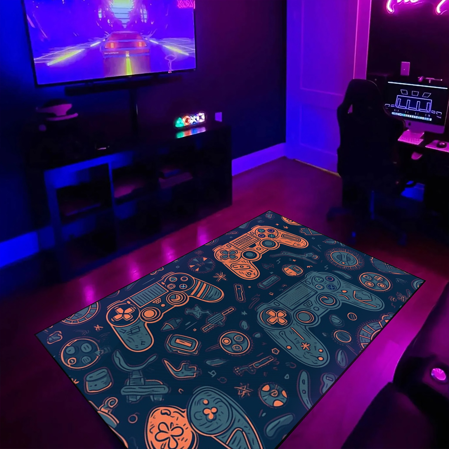Personalized Game Room Rug for Boys - Perfect for a Game Room Makeover