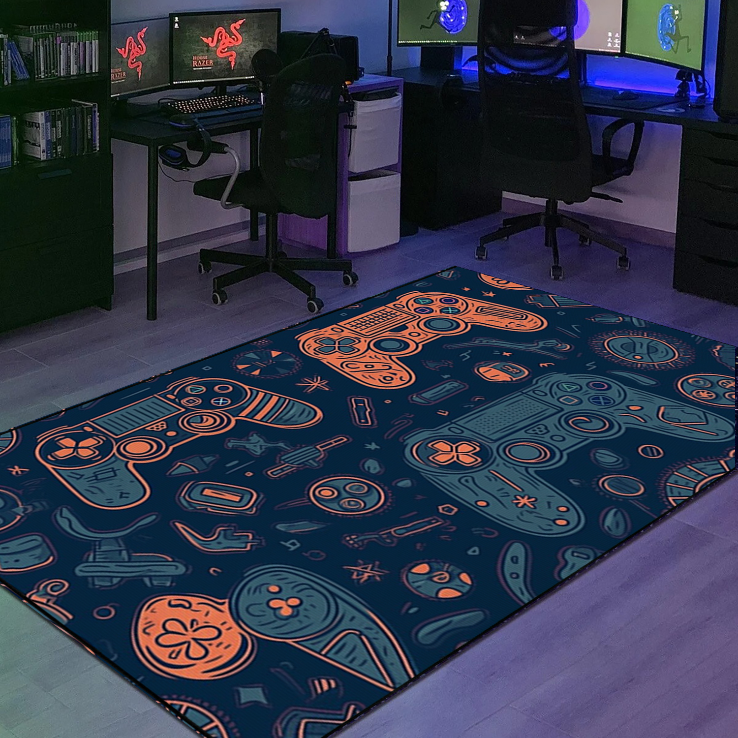 Personalized Game Room Rug for Boys - Perfect for a Game Room Makeover - Image 2