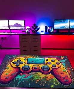 Personalized Game Room Rug for Boys with Quotes - Perfect for Gamer Boys