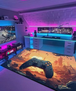 Personalized Game Room Rug for Boys with Year - Unique Gamer Gift