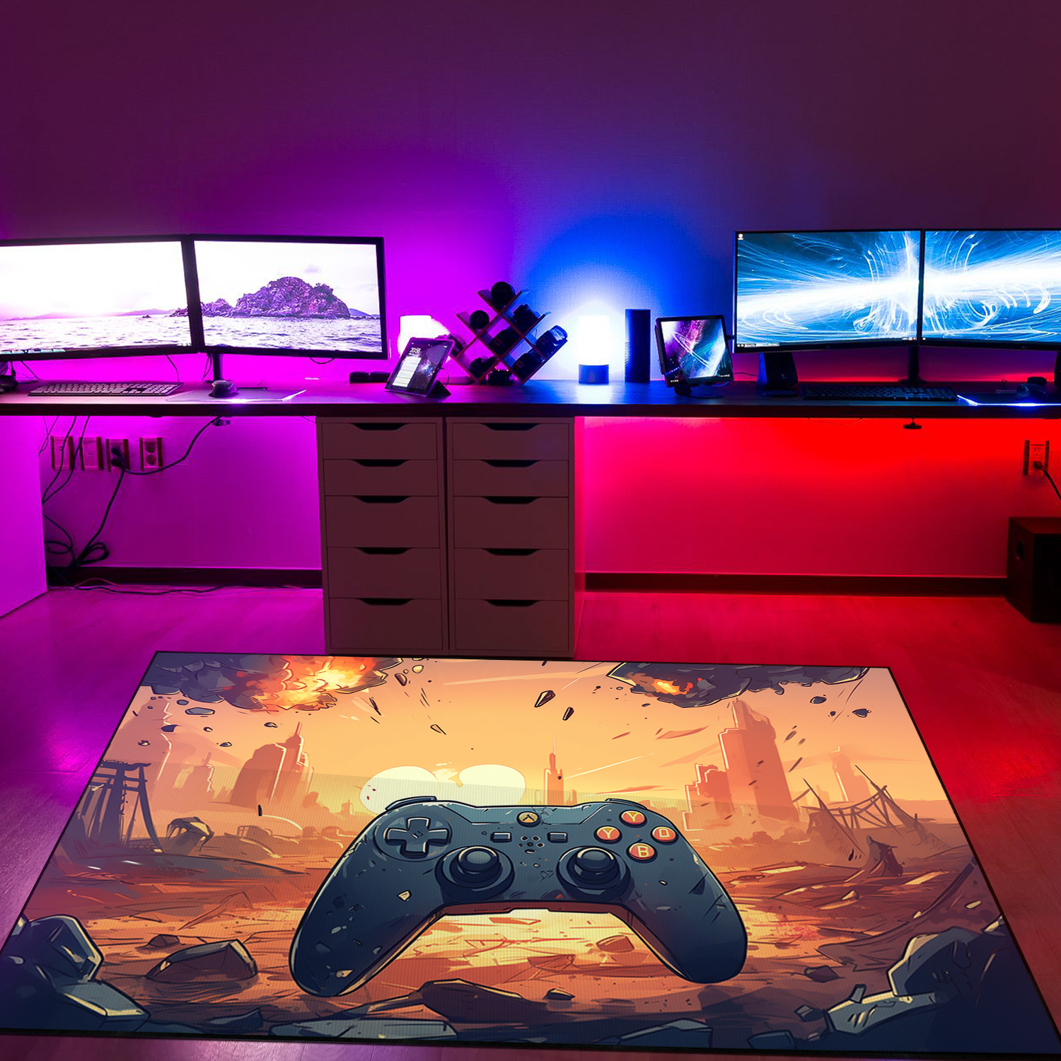 Personalized Game Room Rug for Boys with Year - Unique Gamer Gift - Image 3