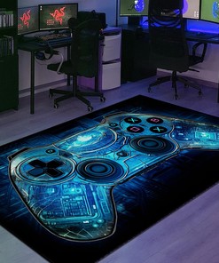 Personalized Game Room Rug with Name - Unique Gamer Gift