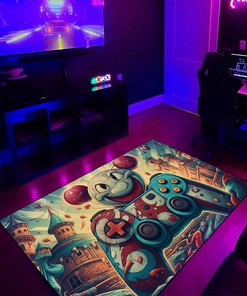 Personalized Game Room Rug with Quotes - Personalized Gift Idea for Kids